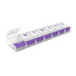 Weekly (7-Day) Pill Case, Medicine Planner, Vitamin Organizer Box, 2X-Large Push-Button Compartments, Color May Vary, BPA Free