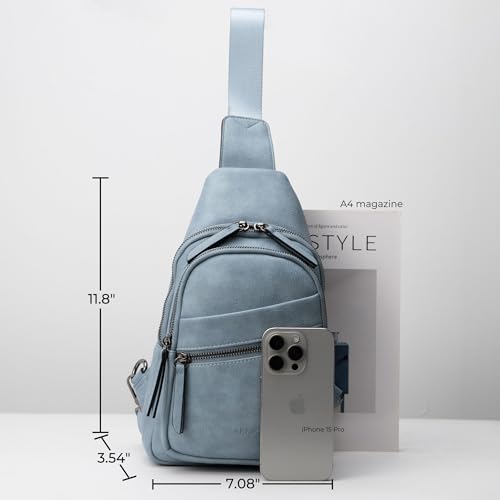 Large Sling Bag for Women Crossbody Purse Leather Fashionable Trendy Chest Bag for Travel