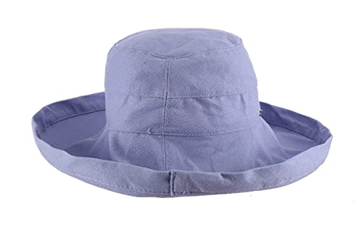 Women's Cotton Hat with Inner Drawstring and Upf 50+ Rating