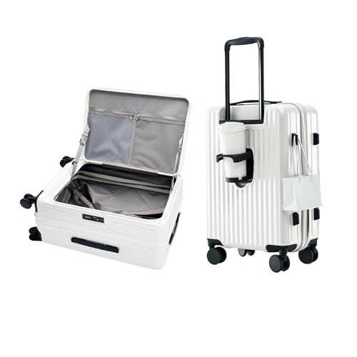 24 Inch Expandable Carry On Luggage with Cup Holder