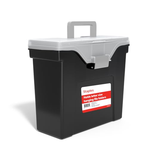 Portable File Box Storage Organizer