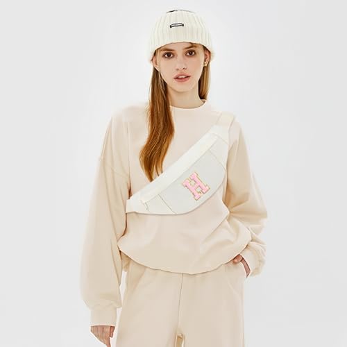 Preppy Birthday Gifts for Women Lady Cute Initial Letter Fanny Pack Sling Bag Trendy Stuff Travel Essentials