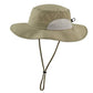 UPF50+ Mens Sun Hat Wide Brim Fishing Hat Airy Mesh UV Protection Portable Beach Bucket Hat for Men Women Light Vert Khaki