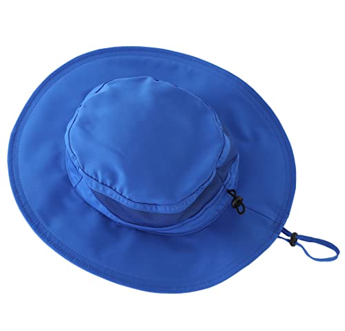 Women's Wide Brim Bucket Sun Hat Quick Dry UPF 50+ Sun Protection Fishing Hat Breathable Beach Hats Royal Blue