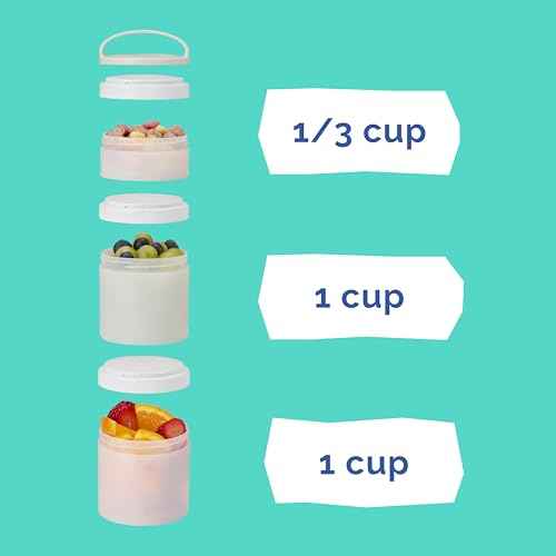 Moana) DiSNEY PRINCESS Whiskware Stackable Snack Pack - 3 Jar + Handle - Blue/Orange/Pink