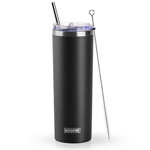 20 oz Stainless Steel Skinny Tumbler Double Wall Insulated Slim Water Tumbler Cup with Lids