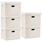 Large Storage Bins with Lids (5 Count)