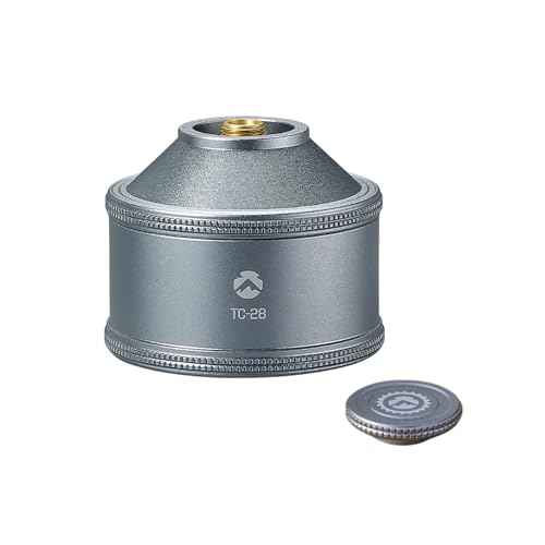 CAMPINGMOON Empty Refillable Cylinder 35g Standard for Backpacking Camping EN417 Lindal Valve Silver TC