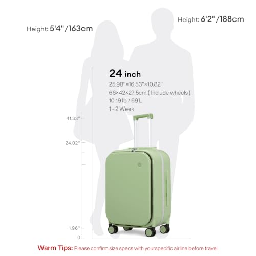 Luggage Suitcase with Spinner Wheels
