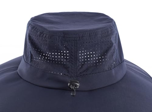 UPF 50+ Wide Brim Mens Sun Hat Womens Beach Bucket Hat Summer Outdoor Fishing Hat UV Sun Protection Cap for Gardening Hiking Golf Navy Blue