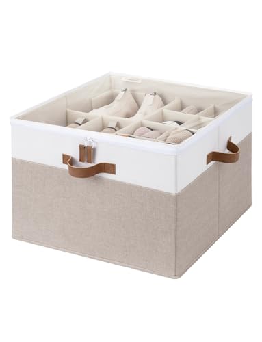 16 Pair Fabric Shoe Storage Box for Closet