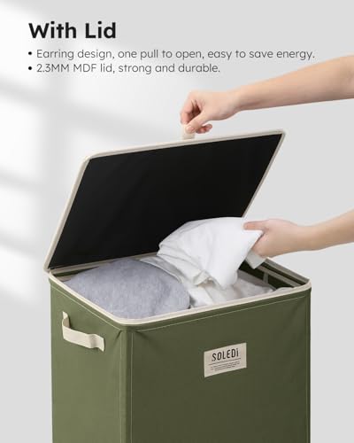 100L Laundry Hamper with Lid
