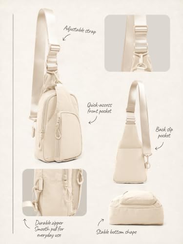 Sling Bag with Adjustable Straps Crossbody Chest Bag Lightweight Small Backpack for Casual Outdoor Traveling Hiking