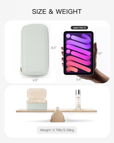 Jewelry Travel Organizer with Clear 12 Velvet Bags