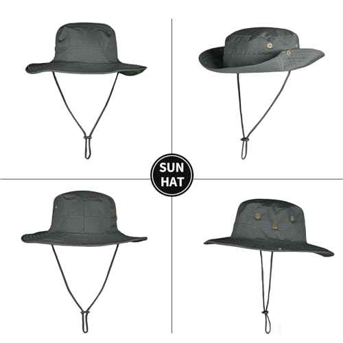 Sun Hats for Men Women Safari Hat Foldable Fishing Hat UPF 50+ Bucket Hat