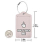 2 Pack Luggage Tags for suitcases Pink Don't Touch Me TSA Approved Label Luggage Tag Baggage Tag Leather Stainless Steel Loop Label Tag for Men Women Travel Bag Suitcase (2 Count)