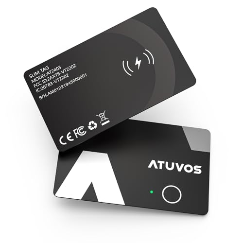 Apple MFi Certified] ATUVOS Rechargeable Wallet Card (2 Count)