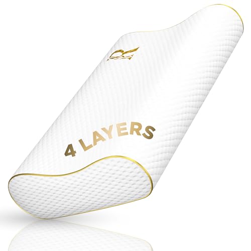 4-Layer King, Contour Pillow, Side Sleeper Pillow, Orthopedic, Neck Support, Neck Pain, Side Sleepers, CertiPUR-US