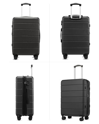 24 Inch Checked Luggage with Spinner Wheels