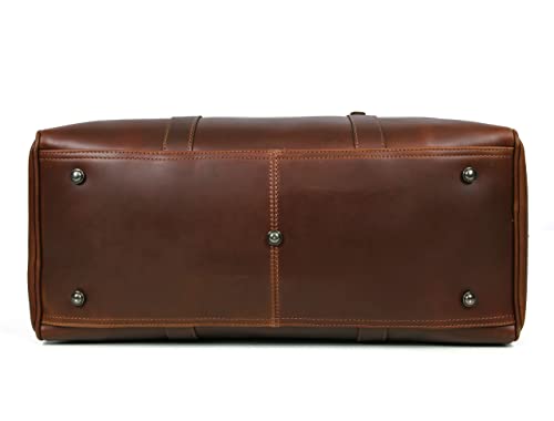 Leather Travel Duffel Bag