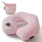 Inflatable Travel Neck Pillow for Airplane to Relieve Neck Pain