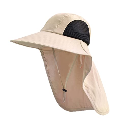 Sun Hat for Men Women with Neck Flap