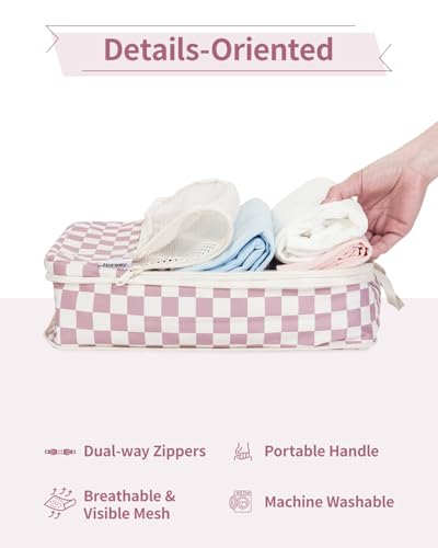 6 Set Compression Packing Cubes for Travel Women Men
