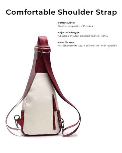 Large Sling Bag for Women Crossbody Purse Leather Fashionable Trendy Chest Bag for Travel
