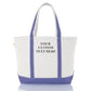 Medium Classic Personalized Monogram Canvas Tote Bag for Women