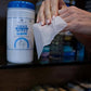 4 Pack Hand Sanitizing Wipes, Alcohol Free 300 Count Canister Disposable Hand Sanitizer Wipes, Fresh Scent, Lint Free & Durable