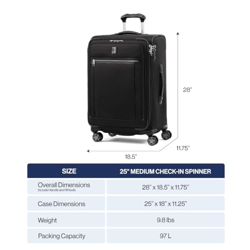 Platinum Elite Checked Luggage Spinner