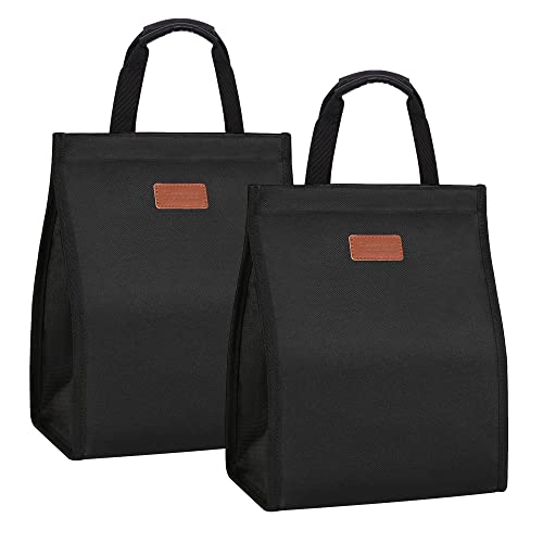 Lunch Bags for Women Insulated Reusable Lunch Tote with Internal Pocket (2 count)