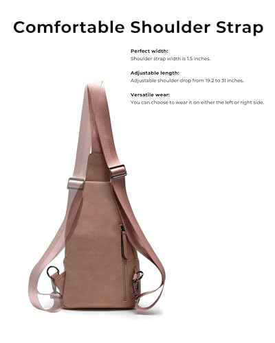 Large Sling Bag for Women Crossbody Purse Leather Fashionable Trendy Chest Bag for Travel