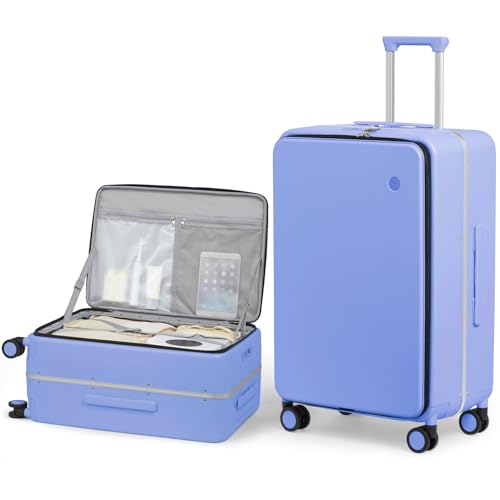 26 Inch Large Checked Luggage PC Hard Shell Suitcase Top Opening Aluminum Frame Travel Suitcases with Wheels