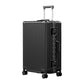 Luggage PC+ABS Aluminum Frame Zipperless Checked Luggage Hard Shell Suitcase with TSA Lock Double Spinner Wheels 24 Inch Black