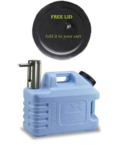Add Free Lid to Cart Large 5 Gallon Water Jug With Pump in Light Blue