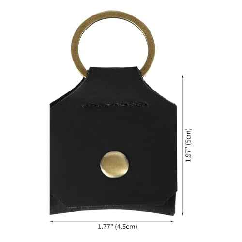 Genuine Leather SD Card Holder Keychain