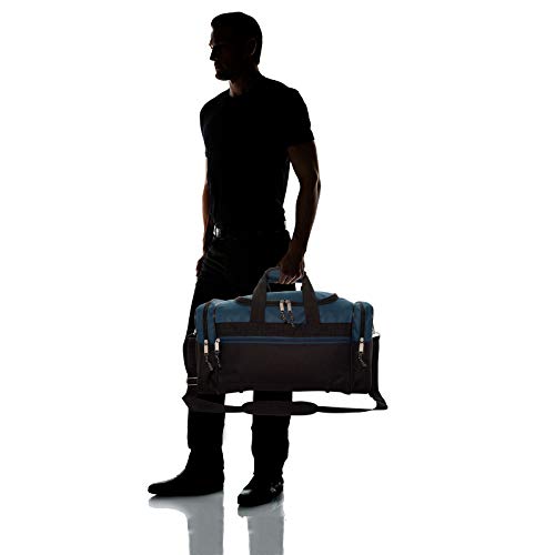 Medium Duffle Bag Duffel Bag in Black and Navy Blue Gym Bag