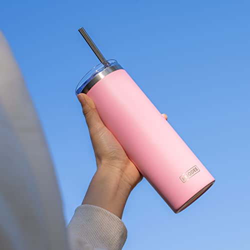 Insulated Coffee Tumbler with Lid and Straw