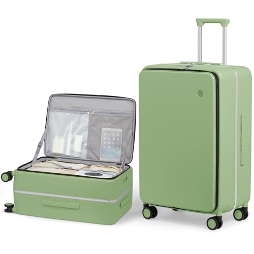 26 Inch Large Checked Luggage PC Hard Shell Suitcase Top Opening Aluminum Frame Travel Suitcases with Wheels