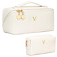 Initial Makeup Bag Personalized Gift for Women Teen Girls