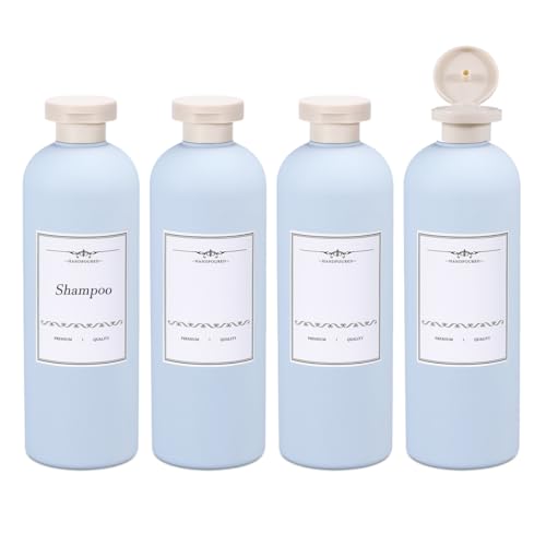 13.5oz 4pack Refillable Travel Shampoo and Conditioner Bottles (4 Count)