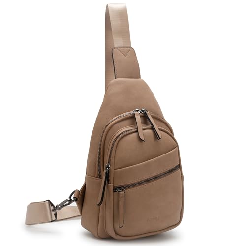 Large Sling Bag for Women Crossbody Purse Leather Fashionable Trendy Chest Bag for Travel