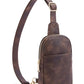 Small Sling Bag for Women Leather Crossbody Fanny Packs Chest Bag for Women Coffee