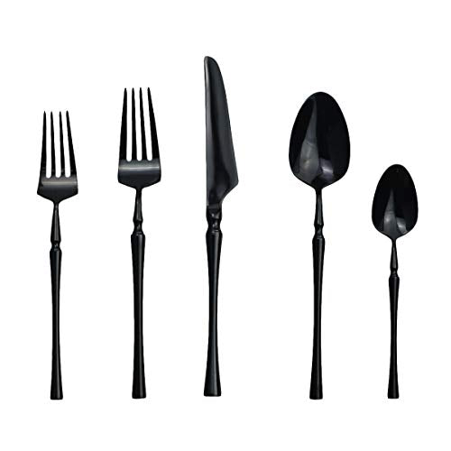 Black Silverware Set