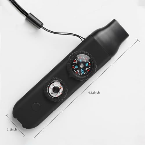 Multifunctional Survival Emergency Whistle for Kids with Compass Hiking Survival (2 Count)