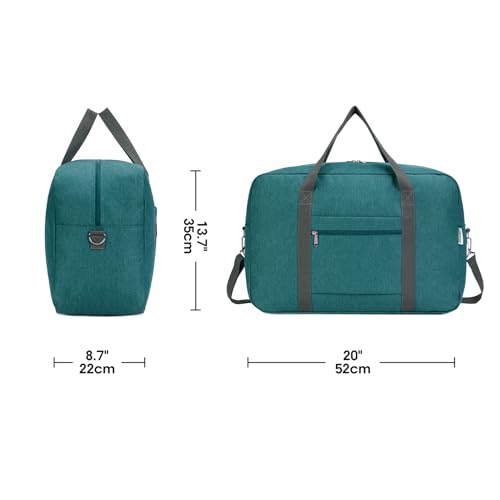 For United Airlines Foldable Carry on Bag 22x14x9 Travel Duffel Bag Packable luggage Duffle for Women and Men 40L