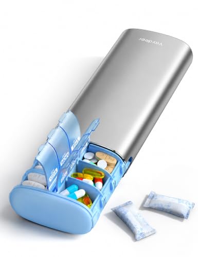 Metal 7 Day Travel Pill Organizer 2 Times a Day