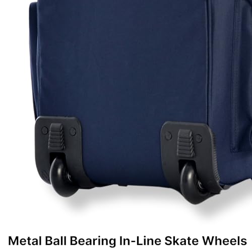 29 inch Jumbo Size 8 Pockets Wheeled Rolling Duffel Bag Water Resistant Luggage Lightweight Travel Suitcase with Retractable Handle