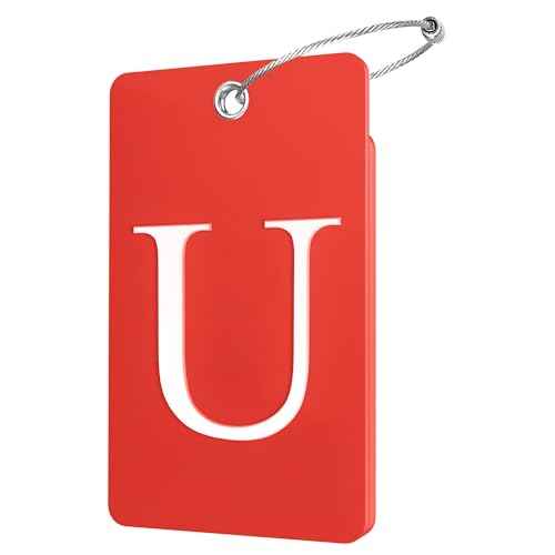 2 Pack Initial Luggage Tags for Suitcases Airplane Travel Essentials (2 Count)